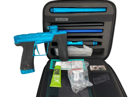 Used Planet Eclipse Infamous Geo R5 Paintball Gun Teal Paintball Gun from CPXBrosPaintball Buy/Sell/Trade Paintball Markers, New Paintball Guns, Paintball Hoppers, Paintball Masks, and Hormesis Headbands