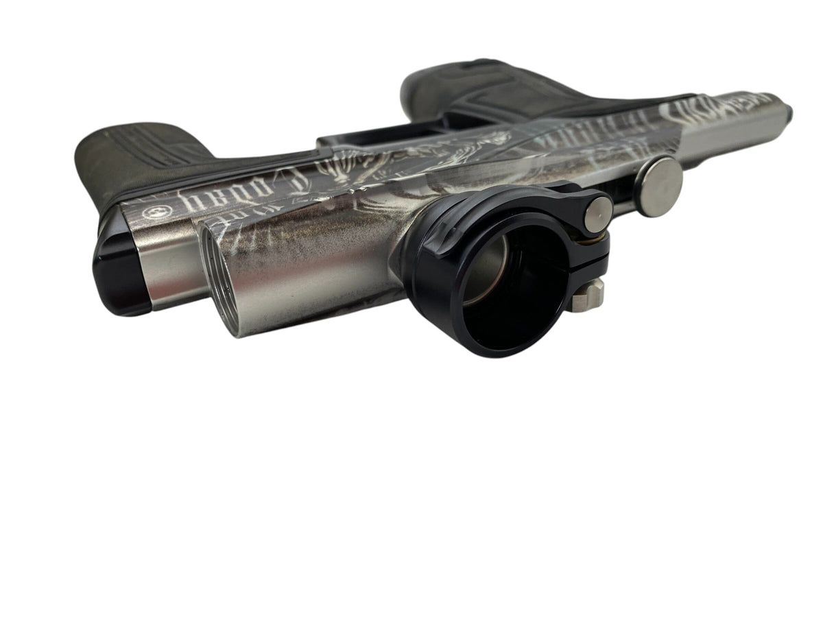 Used Planet Eclipse Infamous "Not Today Death" LV2 Paintball Gun Paintball Gun from CPXBrosPaintball Buy/Sell/Trade Paintball Markers, New Paintball Guns, Paintball Hoppers, Paintball Masks, and Hormesis Headbands