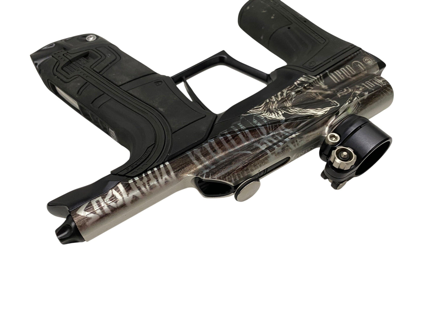 Used Planet Eclipse Infamous Not Today Death Lv2 Paintball Gun Paintball Gun from CPXBrosPaintball Buy/Sell/Trade Paintball Markers, New Paintball Guns, Paintball Hoppers, Paintball Masks, and Hormesis Headbands