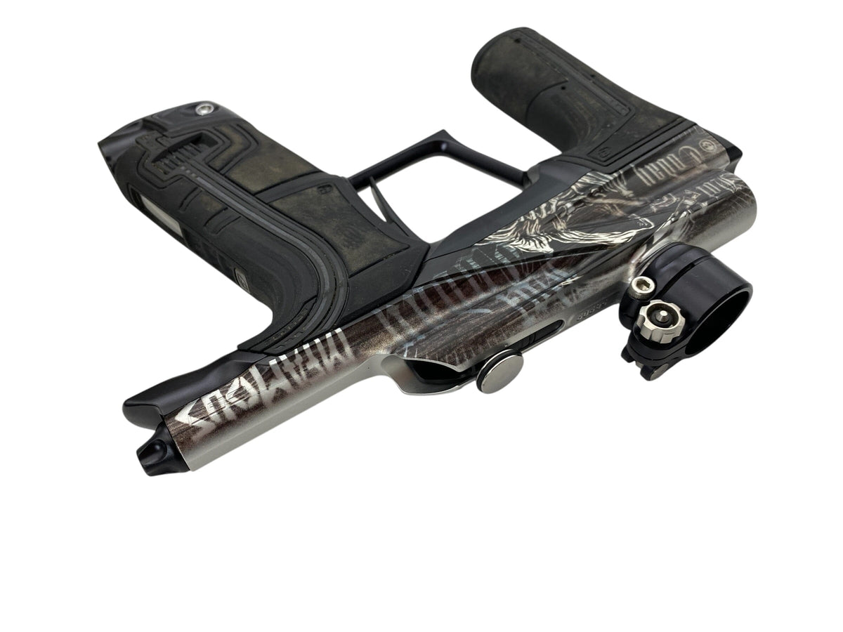 Used Planet Eclipse Infamous "Not Today Death" LV2 Paintball Gun Paintball Gun from CPXBrosPaintball Buy/Sell/Trade Paintball Markers, New Paintball Guns, Paintball Hoppers, Paintball Masks, and Hormesis Headbands