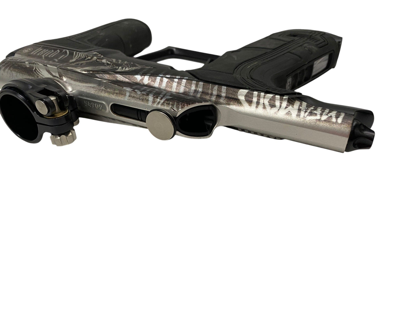 Used Planet Eclipse Infamous Not Today Death Lv2 Paintball Gun Paintball Gun from CPXBrosPaintball Buy/Sell/Trade Paintball Markers, New Paintball Guns, Paintball Hoppers, Paintball Masks, and Hormesis Headbands