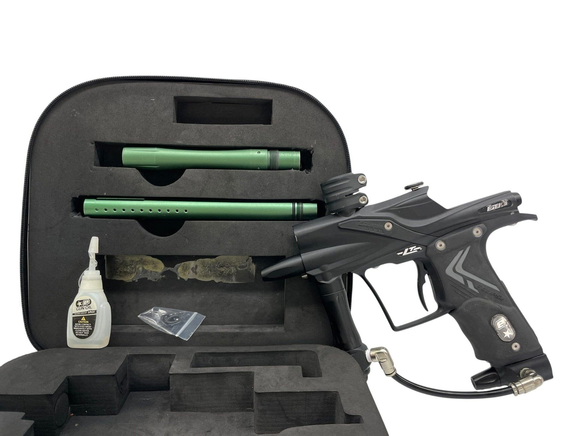 Used Planet Eclipse LT Etek 3 Black/Green Paintball Gun Paintball Gun from CPXBrosPaintball Buy/Sell/Trade Paintball Markers, New Paintball Guns, Paintball Hoppers, Paintball Masks, and Hormesis Headbands