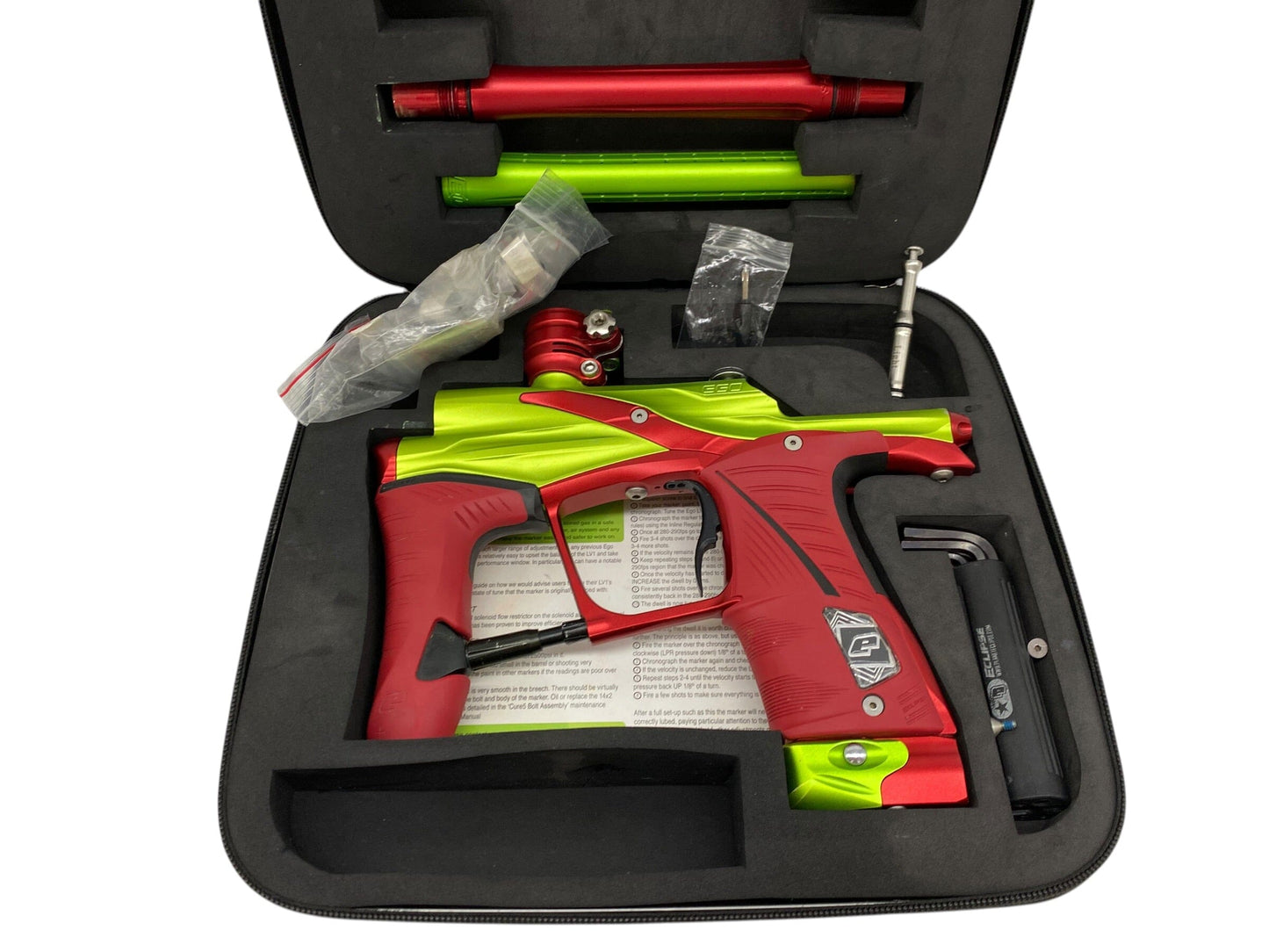 Used Planet Eclipse LV1 Green/Red Paintball Gun Paintball Gun from CPXBrosPaintball Buy/Sell/Trade Paintball Markers, New Paintball Guns, Paintball Hoppers, Paintball Masks, and Hormesis Headbands