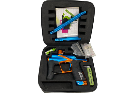 Used Planet Eclipse Lv1.5 Paintball Gun Blue/Orange Paintball Gun from CPXBrosPaintball Buy/Sell/Trade Paintball Markers, New Paintball Guns, Paintball Hoppers, Paintball Masks, and Hormesis Headbands