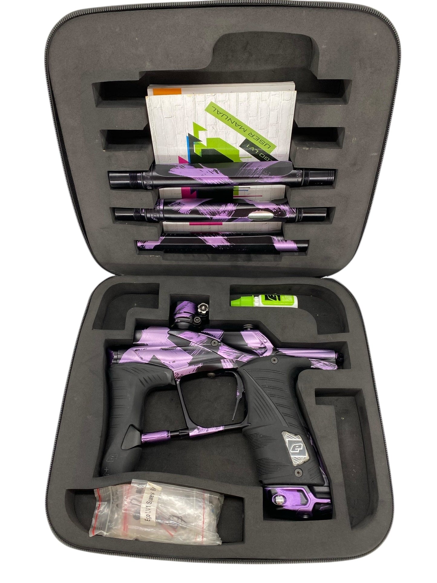 Used Planet Eclipse Lv1.5 Paintball Gun Purple Tiger Paintball Gun from CPXBrosPaintball Buy/Sell/Trade Paintball Markers, New Paintball Guns, Paintball Hoppers, Paintball Masks, and Hormesis Headbands