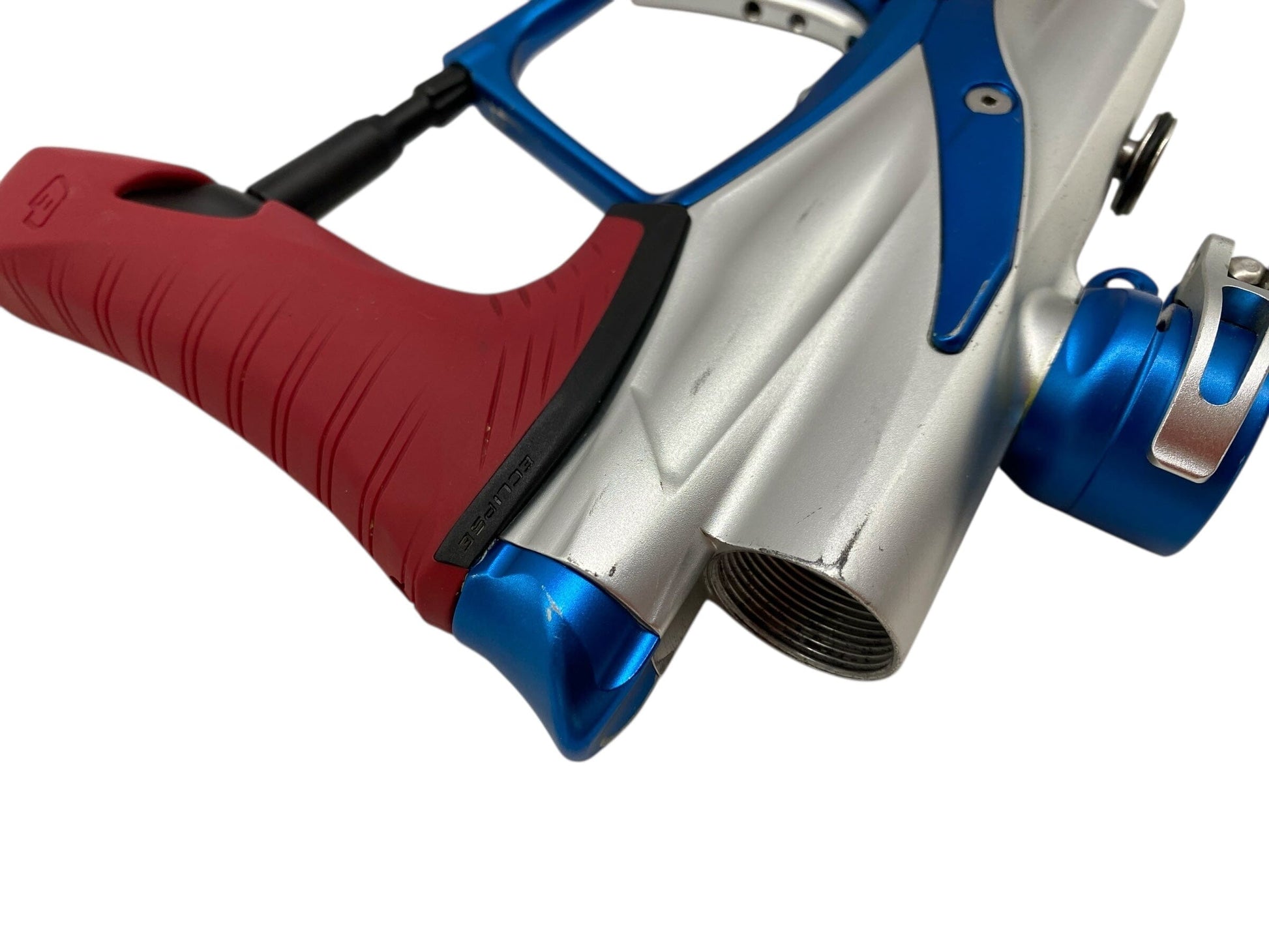 Used Planet Eclipse Lv1.5 Paintball Gun Silver/Blue Paintball Gun from CPXBrosPaintball Buy/Sell/Trade Paintball Markers, New Paintball Guns, Paintball Hoppers, Paintball Masks, and Hormesis Headbands