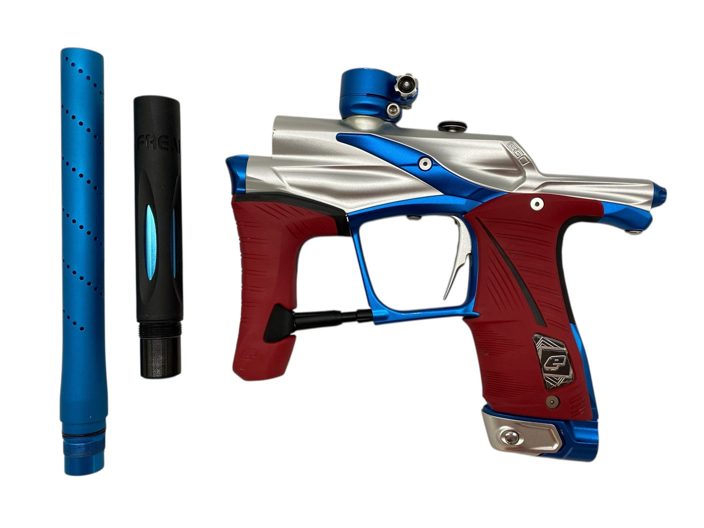 Used Planet Eclipse Lv1.5 Paintball Gun Silver/Blue Paintball Gun from CPXBrosPaintball Buy/Sell/Trade Paintball Markers, New Paintball Guns, Paintball Hoppers, Paintball Masks, and Hormesis Headbands