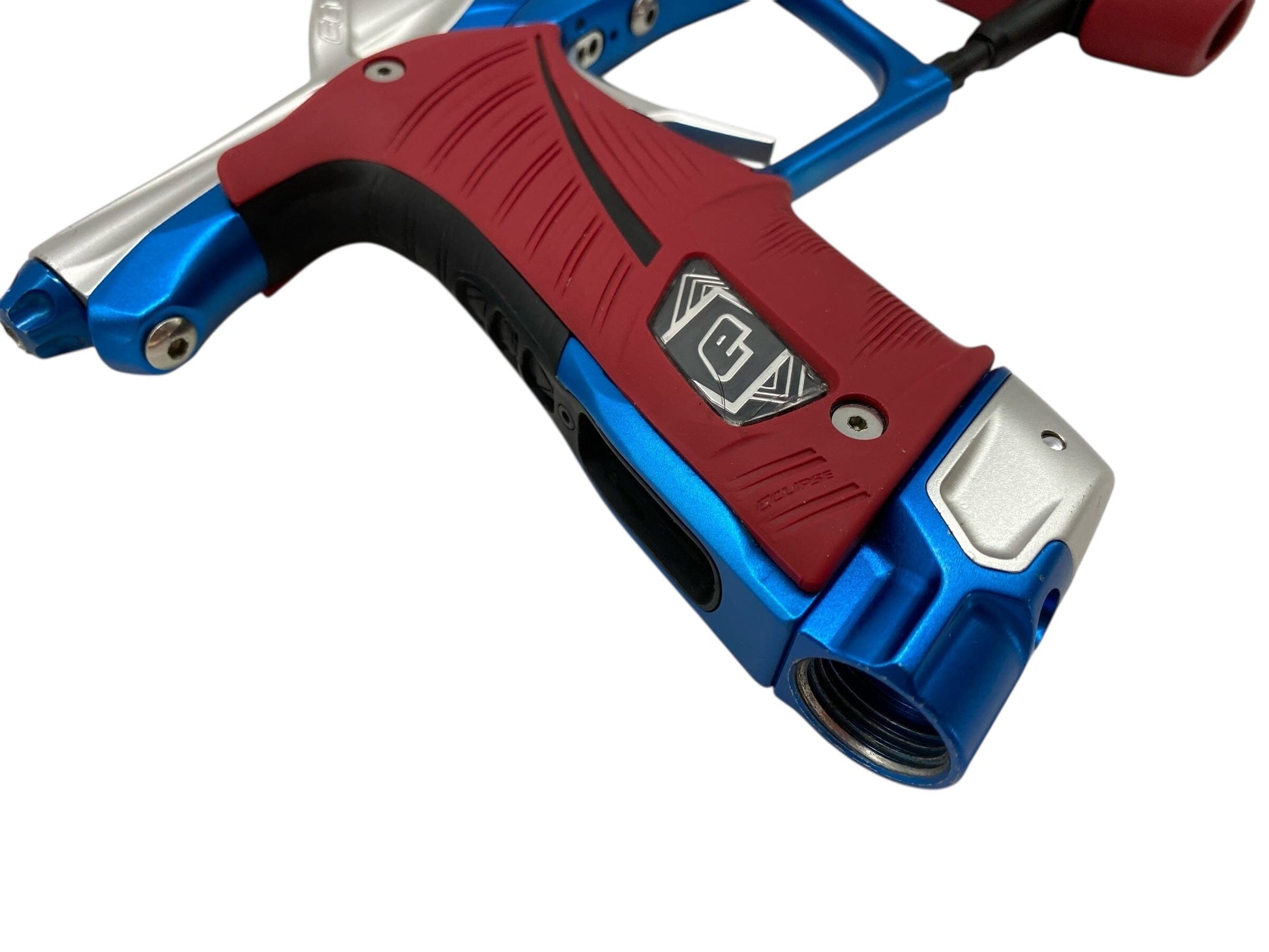 Used Planet Eclipse Lv1.5 Paintball Gun Silver/Blue Paintball Gun from CPXBrosPaintball Buy/Sell/Trade Paintball Markers, New Paintball Guns, Paintball Hoppers, Paintball Masks, and Hormesis Headbands