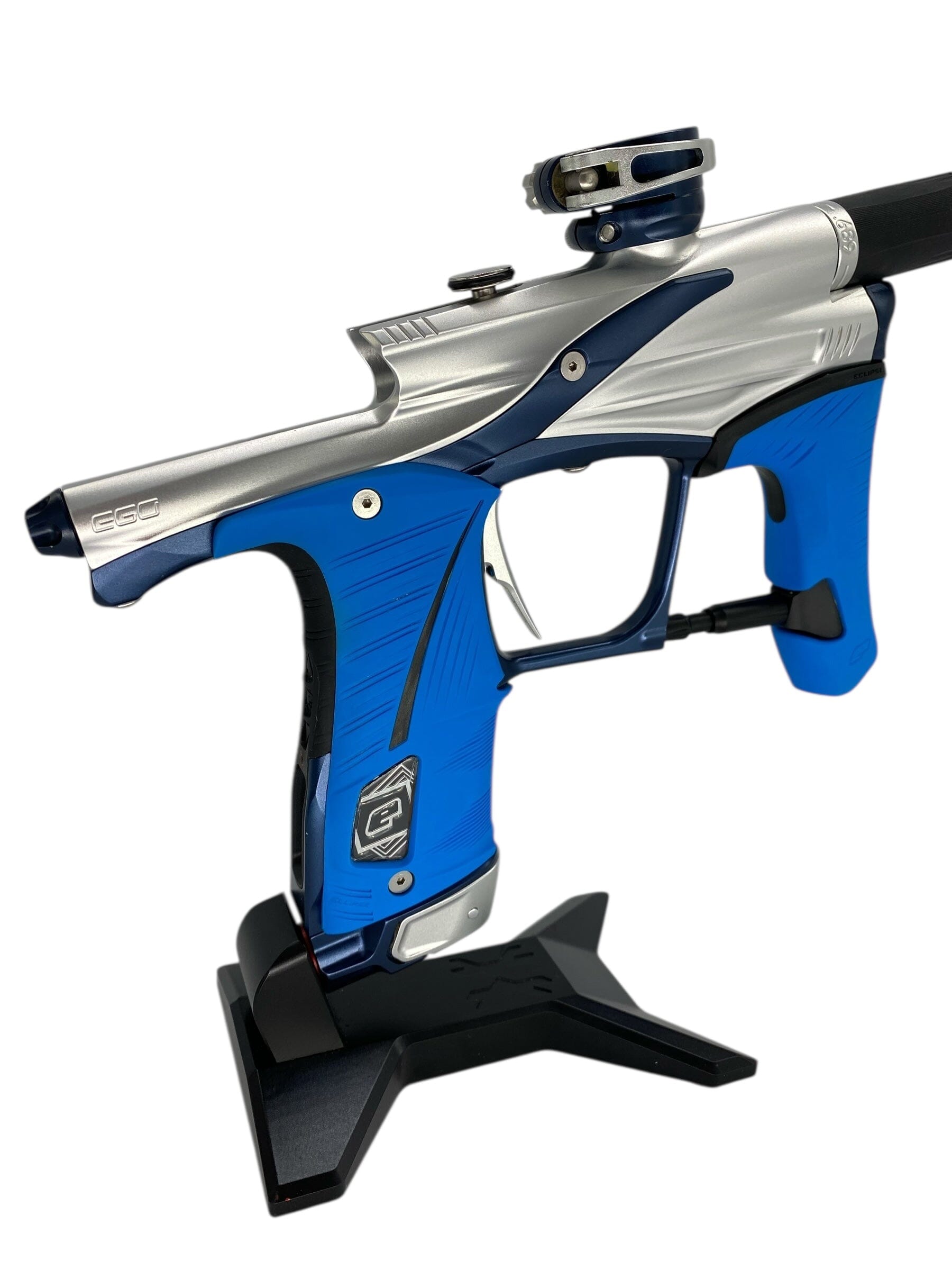 Used Planet Eclipse Lv1.6 Paintball Gun Silver/Blue Paintball Gun from CPXBrosPaintball Buy/Sell/Trade Paintball Markers, New Paintball Guns, Paintball Hoppers, Paintball Masks, and Hormesis Headbands