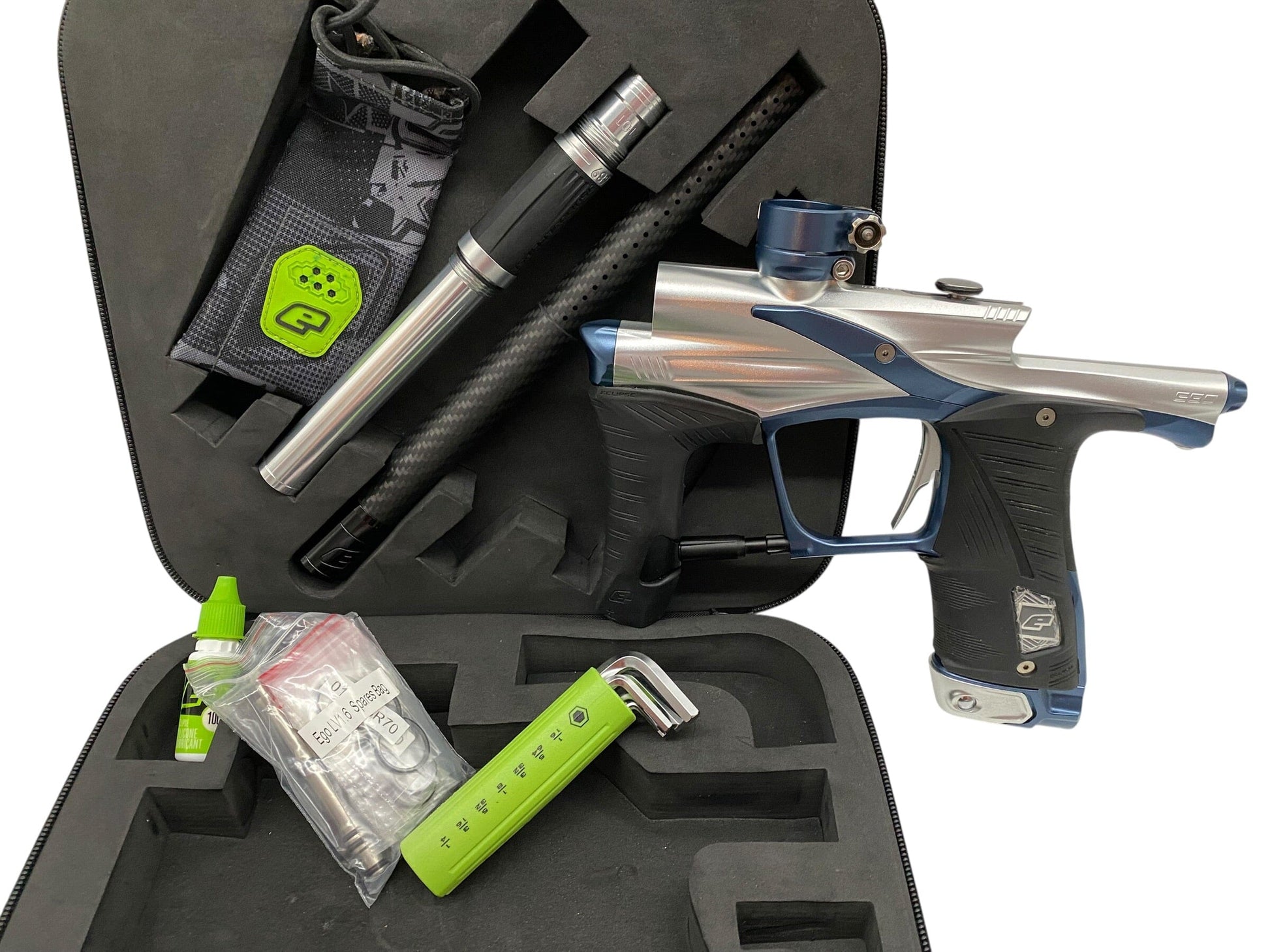 Used Planet Eclipse LV1.6 Silver/Blue Paintball Gun Paintball Gun from CPXBrosPaintball Buy/Sell/Trade Paintball Markers, New Paintball Guns, Paintball Hoppers, Paintball Masks, and Hormesis Headbands