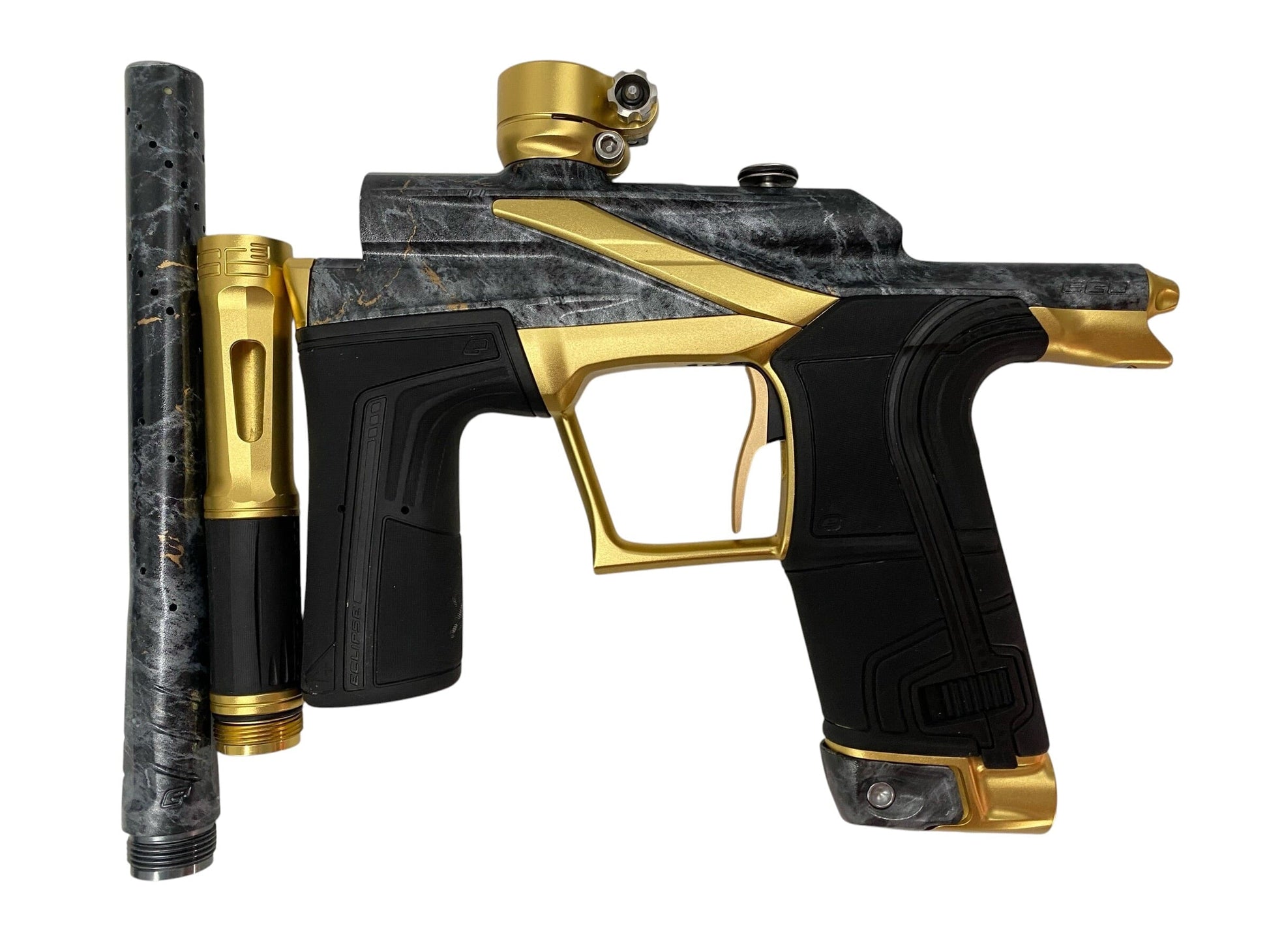 Used Planet Eclipse LV2 Black Marble/Gold Paintball Gun Paintball Gun from CPXBrosPaintball Buy/Sell/Trade Paintball Markers, New Paintball Guns, Paintball Hoppers, Paintball Masks, and Hormesis Headbands