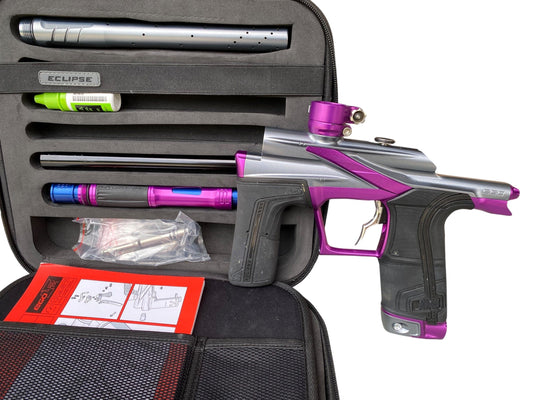 Used Planet Eclipse LV2 Grey/Purple Paintball Gun Paintball Gun from CPXBrosPaintball Buy/Sell/Trade Paintball Markers, New Paintball Guns, Paintball Hoppers, Paintball Masks, and Hormesis Headbands