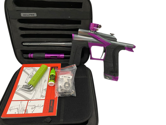 Used Planet Eclipse Lv2 Grey/Purple Paintball Gun Paintball Gun from CPXBrosPaintball Buy/Sell/Trade Paintball Markers, New Paintball Guns, Paintball Hoppers, Paintball Masks, and Hormesis Headbands