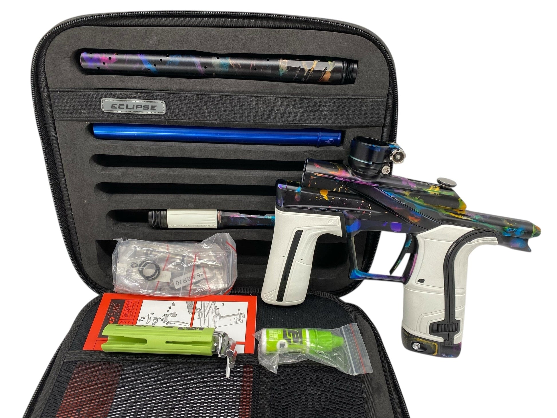 Used Planet Eclipse Lv2 Paintball Gun Black/Galaxy Splash Paintball Gun from CPXBrosPaintball Buy/Sell/Trade Paintball Markers, New Paintball Guns, Paintball Hoppers, Paintball Masks, and Hormesis Headbands