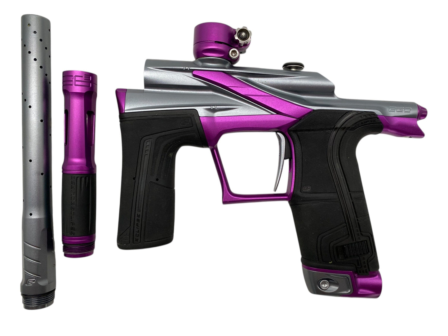 Used Planet Eclipse Lv2 Paintball Gun Grey/Purple Paintball Gun from CPXBrosPaintball Buy/Sell/Trade Paintball Markers, New Paintball Guns, Paintball Hoppers, Paintball Masks, and Hormesis Headbands