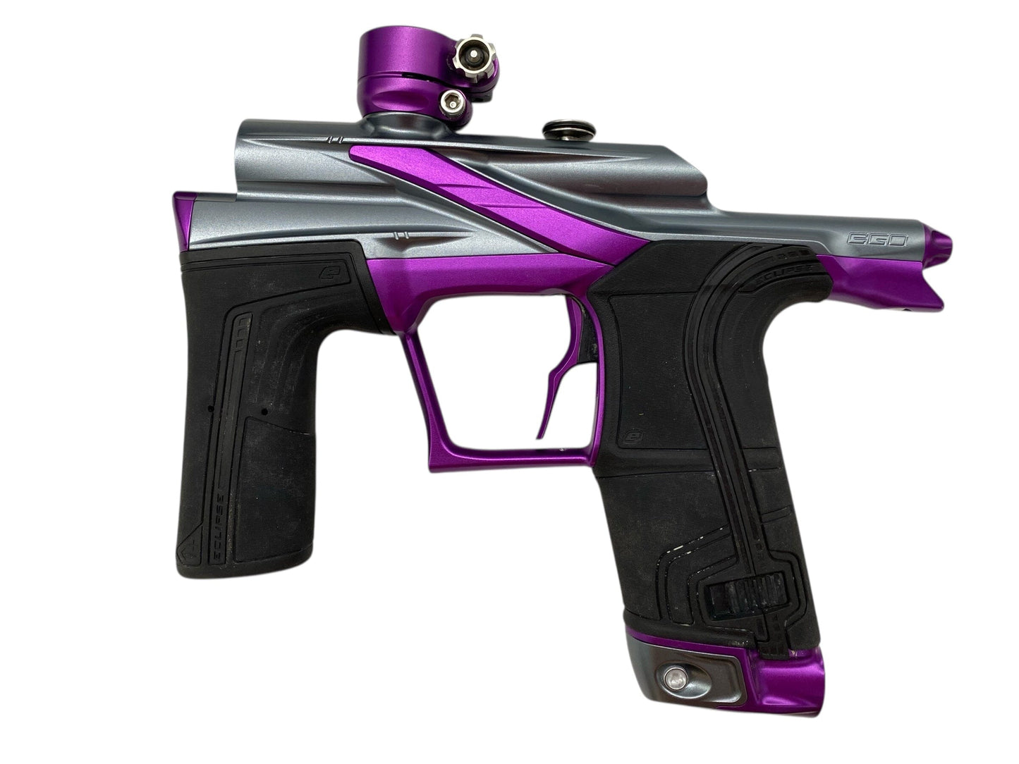 Used Planet Eclipse Lv2 Paintball Gun Grey/Purple Paintball Gun from CPXBrosPaintball Buy/Sell/Trade Paintball Markers, New Paintball Guns, Paintball Hoppers, Paintball Masks, and Hormesis Headbands