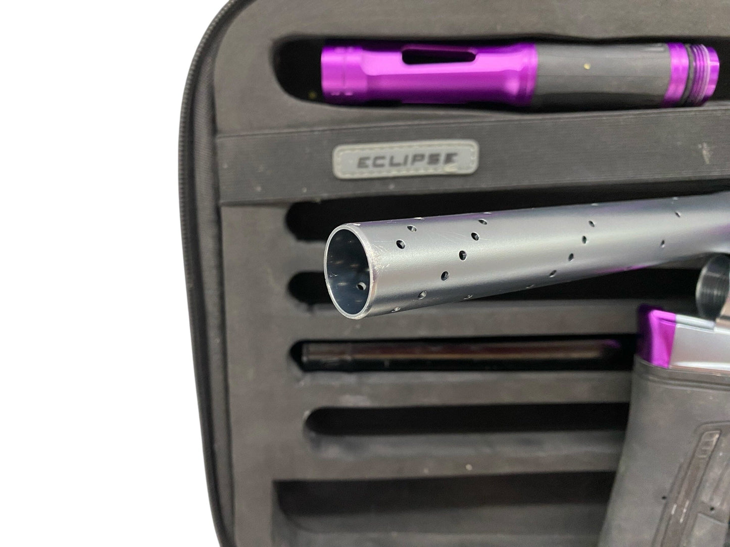 Used Planet Eclipse Lv2 Paintball Gun Grey/Purple Paintball Gun from CPXBrosPaintball Buy/Sell/Trade Paintball Markers, New Paintball Guns, Paintball Hoppers, Paintball Masks, and Hormesis Headbands