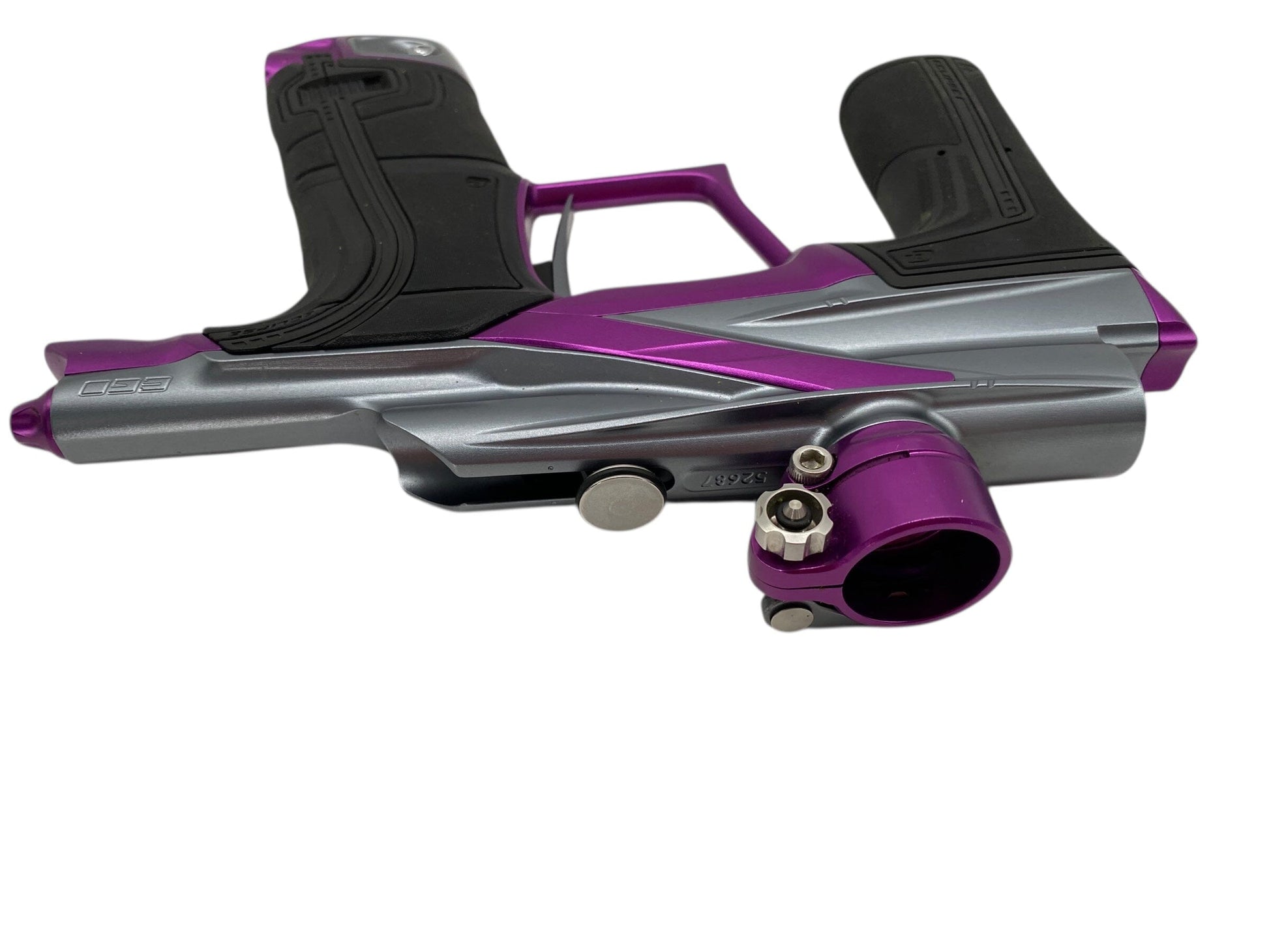 Used Planet Eclipse Lv2 Paintball Gun Grey/Purple Paintball Gun from CPXBrosPaintball Buy/Sell/Trade Paintball Markers, New Paintball Guns, Paintball Hoppers, Paintball Masks, and Hormesis Headbands