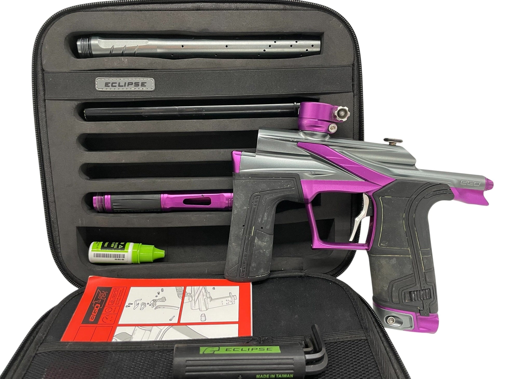 Used Planet Eclipse Lv2 Paintball Gun Grey/Purple Paintball Gun from CPXBrosPaintball Buy/Sell/Trade Paintball Markers, New Paintball Guns, Paintball Hoppers, Paintball Masks, and Hormesis Headbands