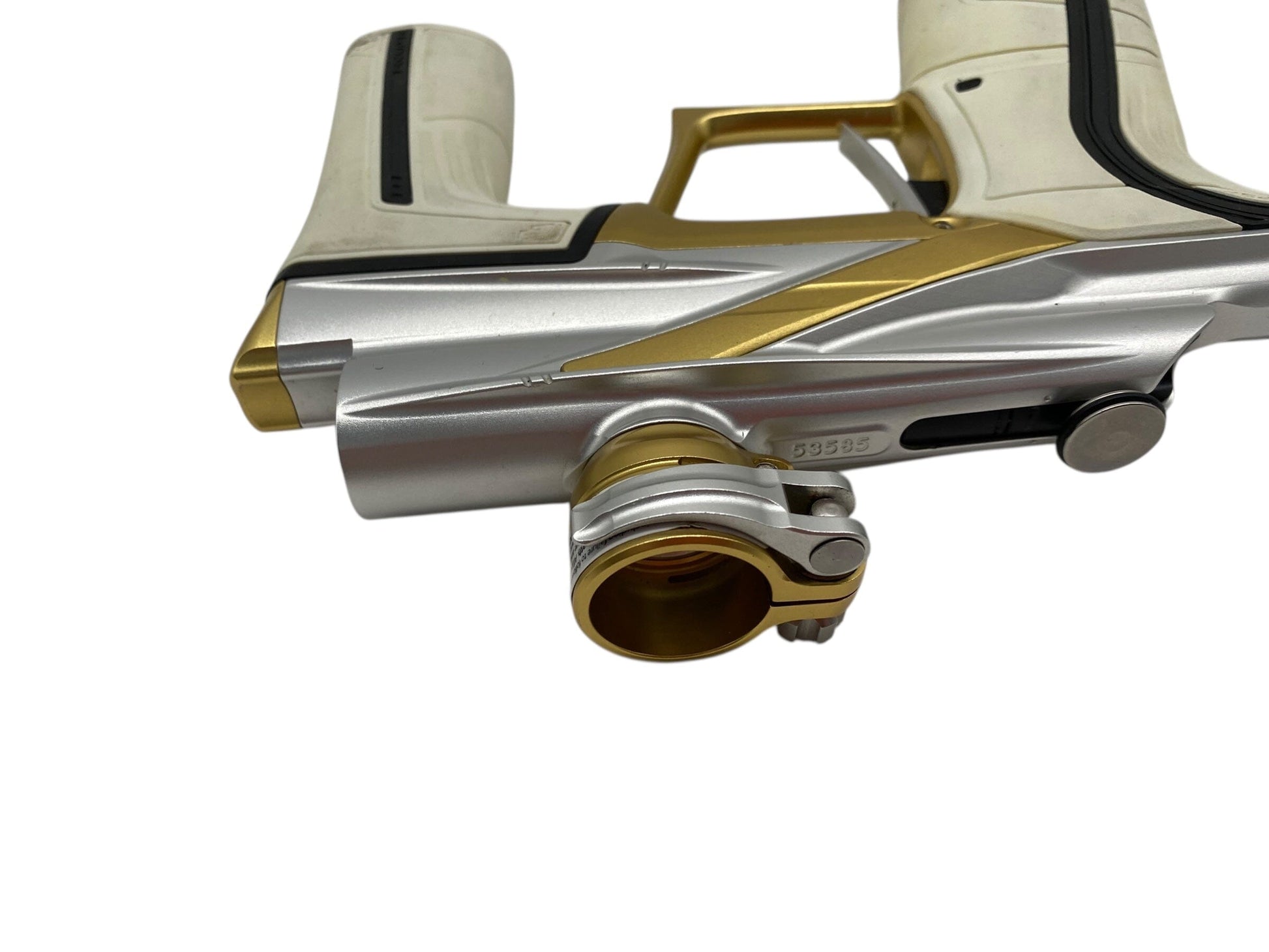 Used Planet Eclipse Lv2 Paintball Gun Silver/Gold Paintball Gun from CPXBrosPaintball Buy/Sell/Trade Paintball Markers, New Paintball Guns, Paintball Hoppers, Paintball Masks, and Hormesis Headbands