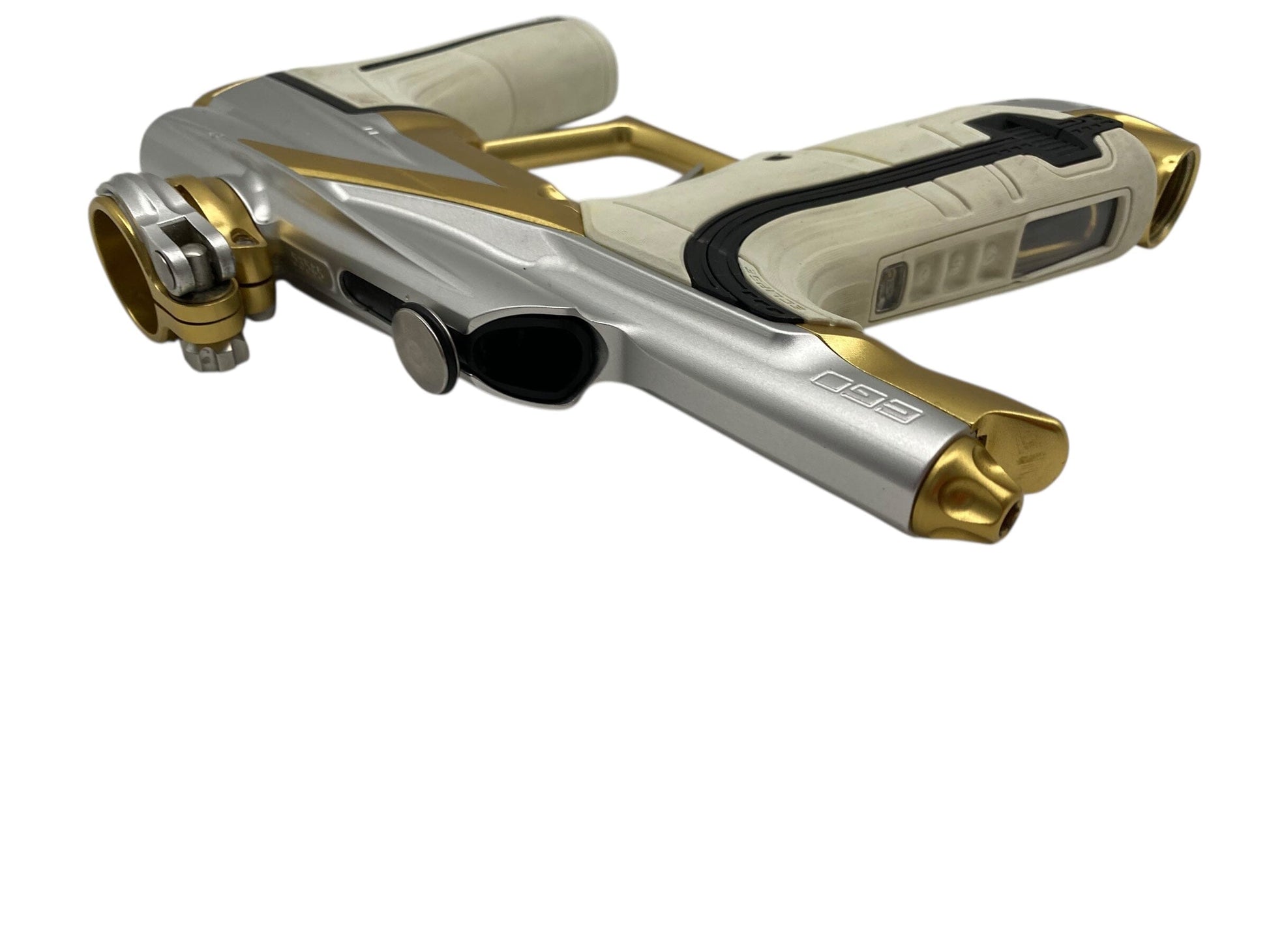 Used Planet Eclipse Lv2 Paintball Gun Silver/Gold Paintball Gun from CPXBrosPaintball Buy/Sell/Trade Paintball Markers, New Paintball Guns, Paintball Hoppers, Paintball Masks, and Hormesis Headbands