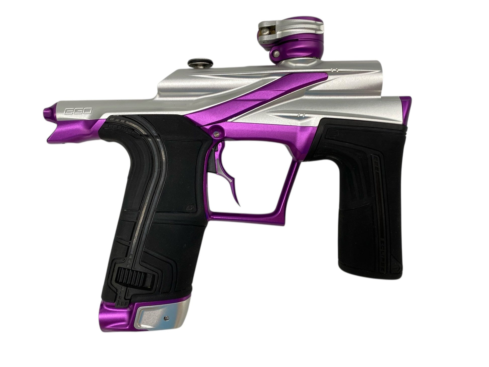 Used Planet Eclipse Lv2 Paintball Gun Silver/Purple Paintball Gun from CPXBrosPaintball Buy/Sell/Trade Paintball Markers, New Paintball Guns, Paintball Hoppers, Paintball Masks, and Hormesis Headbands