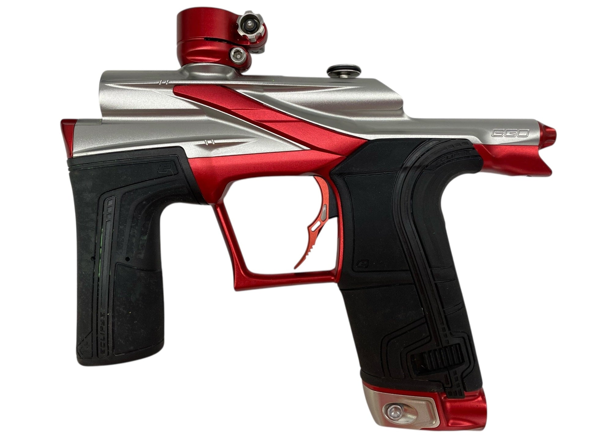 Used Planet Eclipse Lv2 Paintball Gun Silver/Red Paintball Gun from CPXBrosPaintball Buy/Sell/Trade Paintball Markers, New Paintball Guns, Paintball Hoppers, Paintball Masks, and Hormesis Headbands