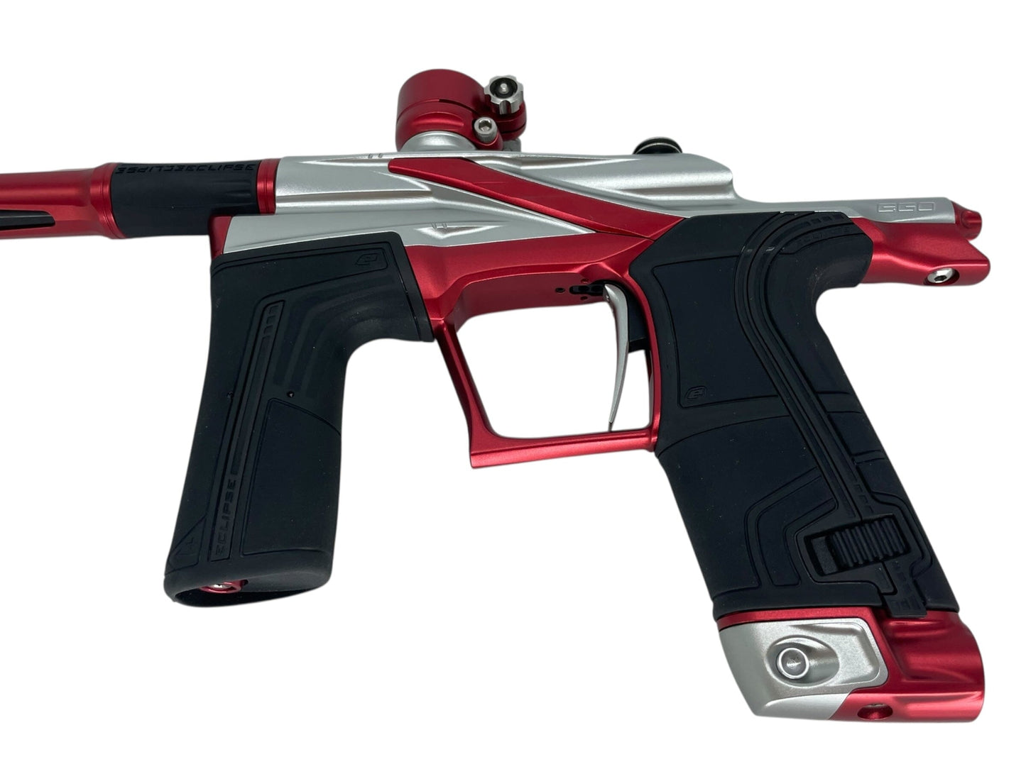 Used Planet Eclipse LV2 Paintball Gun Silver/Red Paintball Gun from CPXBrosPaintball Buy/Sell/Trade Paintball Markers, New Paintball Guns, Paintball Hoppers, Paintball Masks, and Hormesis Headbands