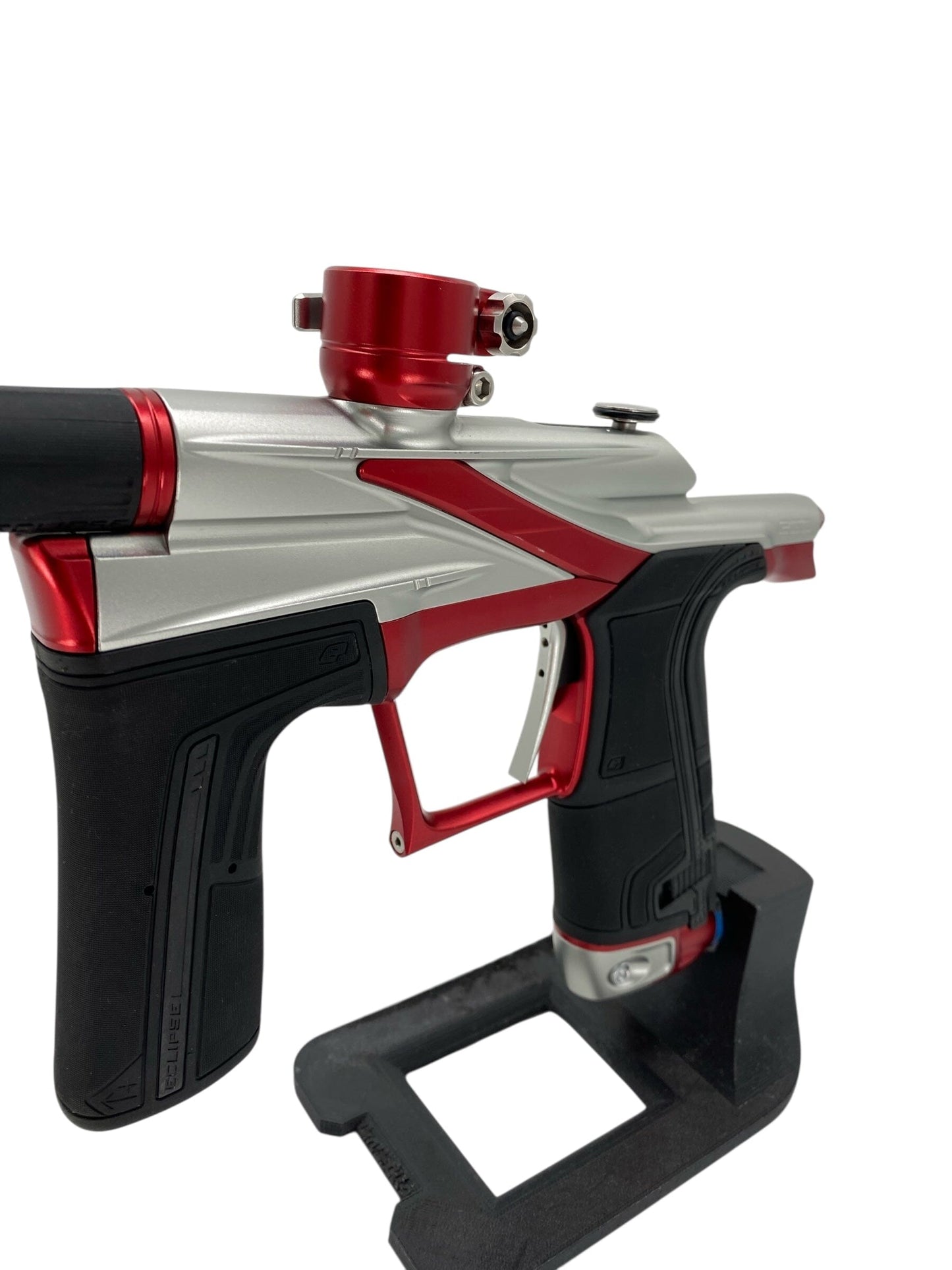 Used Planet Eclipse Lv2 Paintball Gun Silver/Red Paintball Gun from CPXBrosPaintball Buy/Sell/Trade Paintball Markers, New Paintball Guns, Paintball Hoppers, Paintball Masks, and Hormesis Headbands