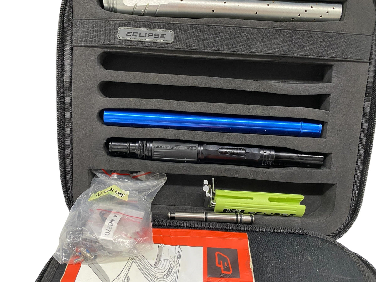 Used Planet Eclipse LV2 Silver/Black Paintball Gun Paintball Gun from CPXBrosPaintball Buy/Sell/Trade Paintball Markers, New Paintball Guns, Paintball Hoppers, Paintball Masks, and Hormesis Headbands