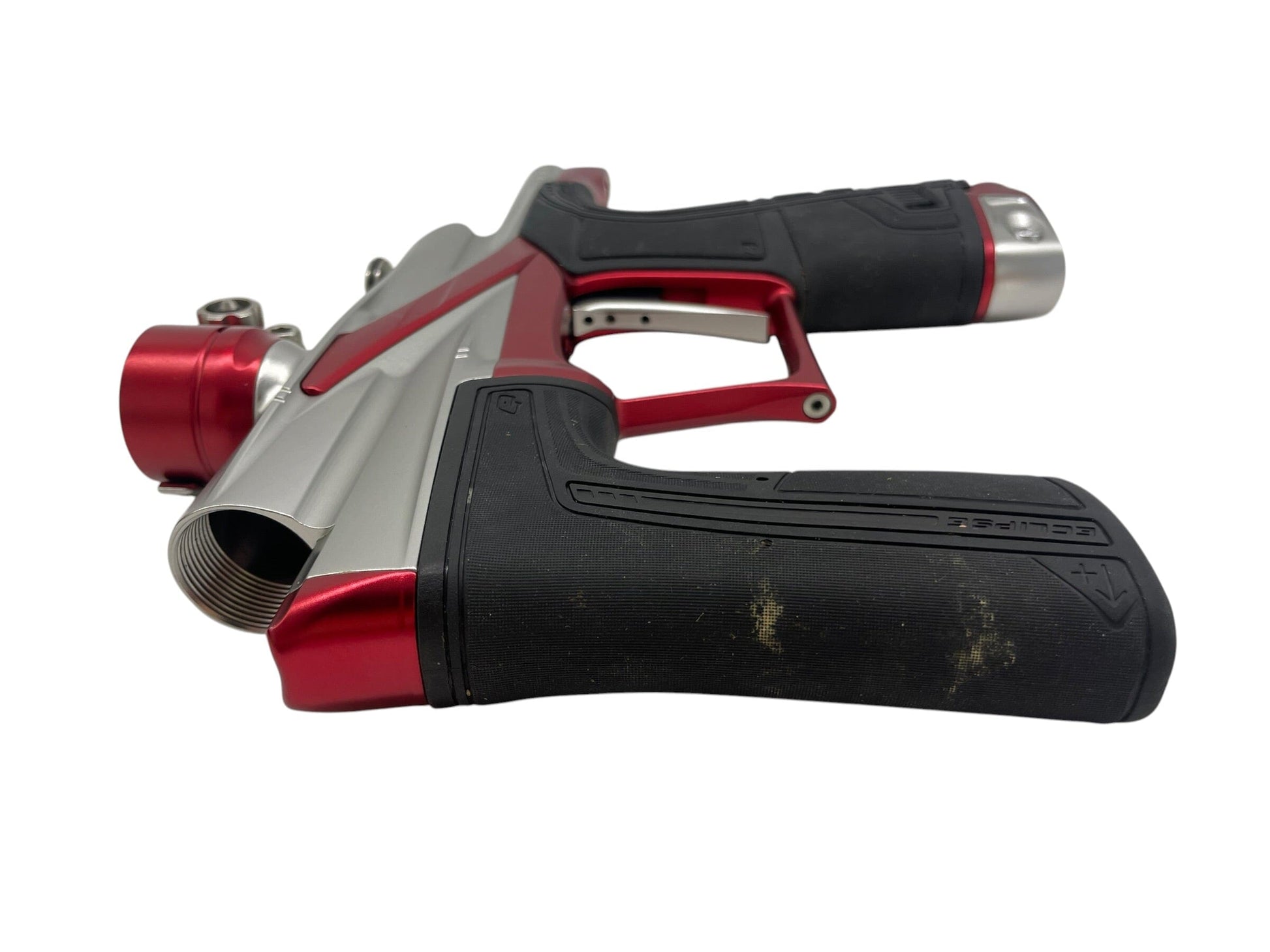 Used Planet Eclipse LV2 Silver/Red Paintball Gun Paintball Gun from CPXBrosPaintball Buy/Sell/Trade Paintball Markers, New Paintball Guns, Paintball Hoppers, Paintball Masks, and Hormesis Headbands