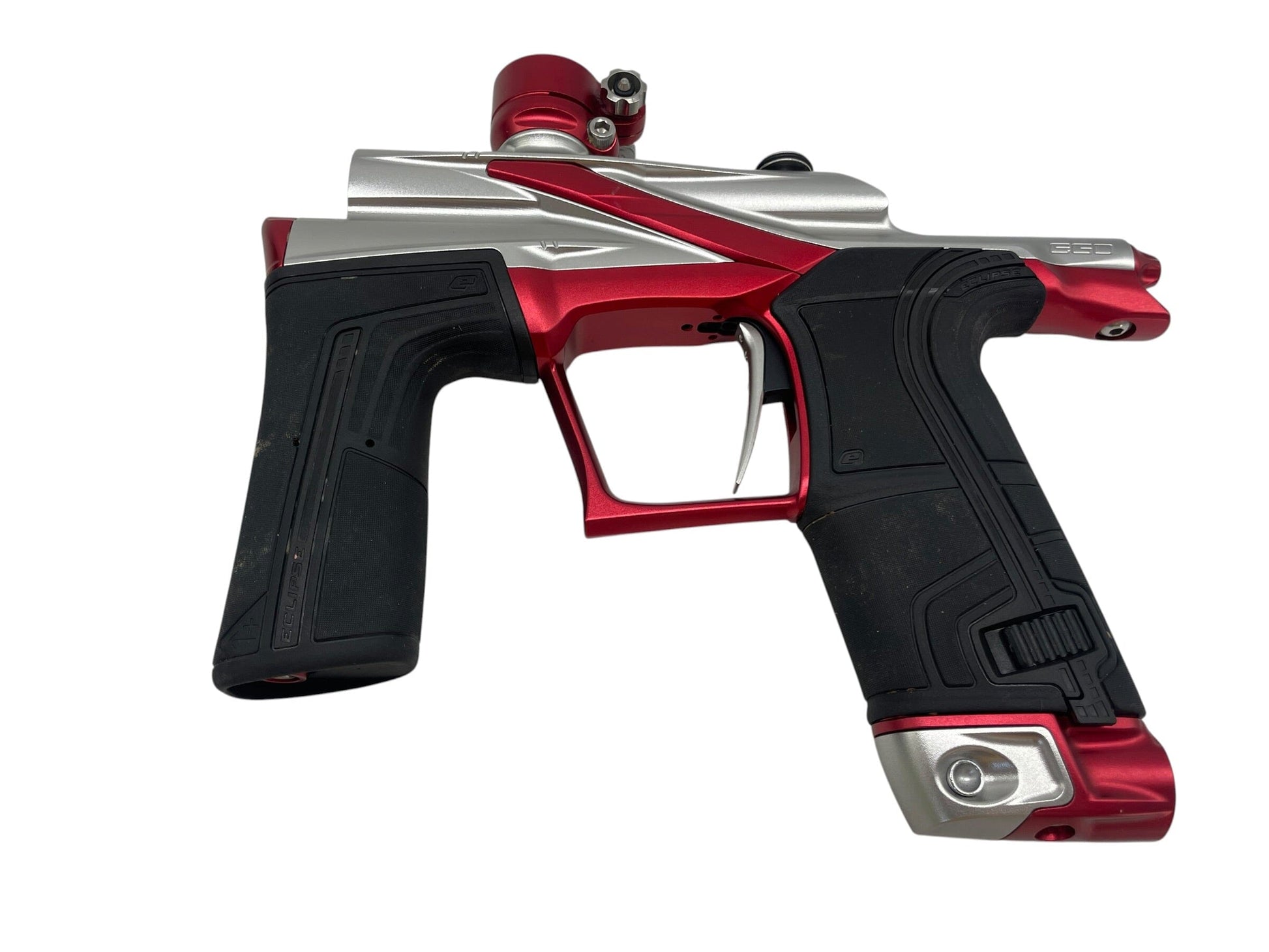 Used Planet Eclipse LV2 Silver/Red Paintball Gun Paintball Gun from CPXBrosPaintball Buy/Sell/Trade Paintball Markers, New Paintball Guns, Paintball Hoppers, Paintball Masks, and Hormesis Headbands