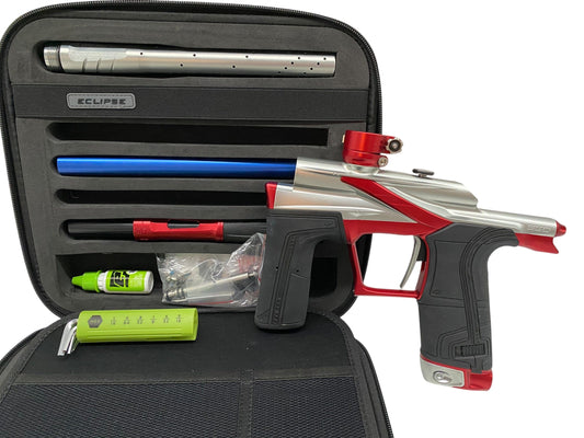Used Planet Eclipse LV2 Silver/Red Paintball Gun Paintball Gun from CPXBrosPaintball Buy/Sell/Trade Paintball Markers, New Paintball Guns, Paintball Hoppers, Paintball Masks, and Hormesis Headbands