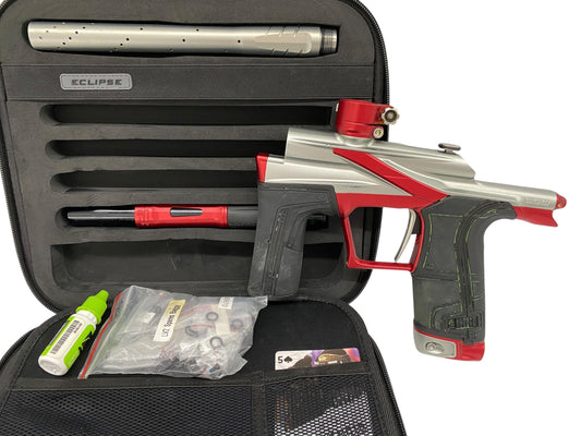Used Planet Eclipse Lv2 Silver/Red Paintball Gun Paintball Gun from CPXBrosPaintball Buy/Sell/Trade Paintball Markers, New Paintball Guns, Paintball Hoppers, Paintball Masks, and Hormesis Headbands