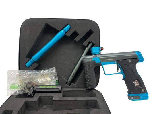 Used Planet Eclipse M170R Grey/Teal Paintball Gun Paintball Gun from CPXBrosPaintball Buy/Sell/Trade Paintball Markers, New Paintball Guns, Paintball Hoppers, Paintball Masks, and Hormesis Headbands