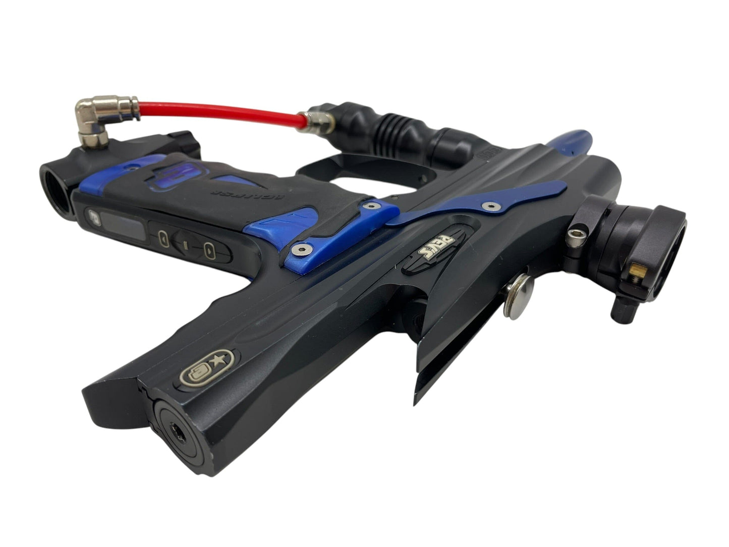 Used Planet Eclipse "Pevs" EGO 5 Black/Blue Paintball Gun Paintball Gun from CPXBrosPaintball Buy/Sell/Trade Paintball Markers, New Paintball Guns, Paintball Hoppers, Paintball Masks, and Hormesis Headbands
