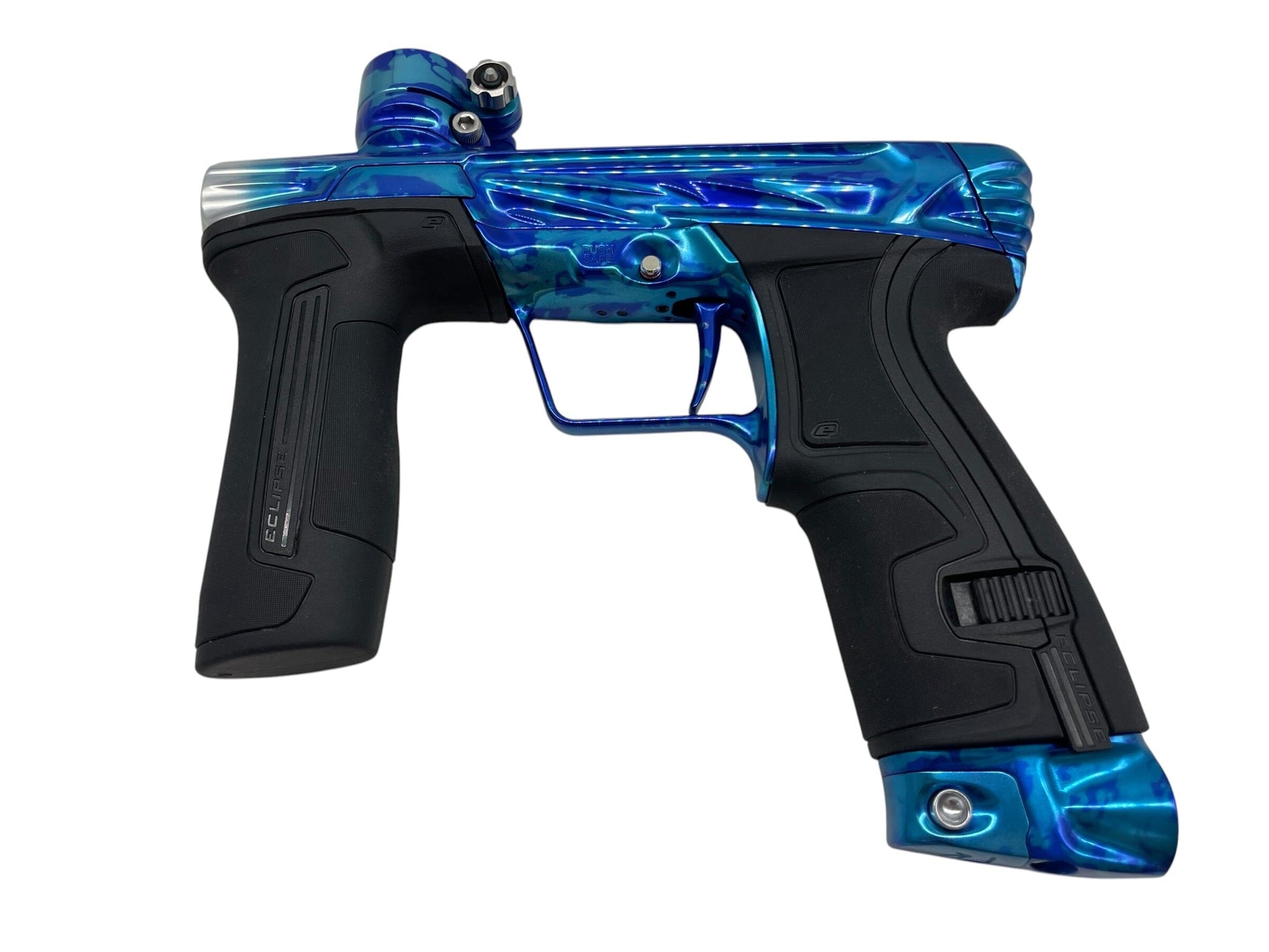 Used Planet Eclipse Project G CS2 Blue/Silver Wash W/ Mech Paintball Gun Paintball Gun from CPXBrosPaintball Buy/Sell/Trade Paintball Markers, New Paintball Guns, Paintball Hoppers, Paintball Masks, and Hormesis Headbands