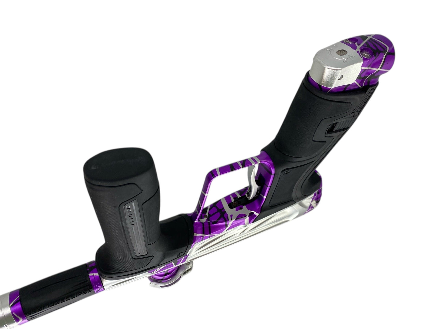 Used Planet Eclipse Project G Cs2 Paintball Gun Silver Purple Splash Paintball Gun from CPXBrosPaintball Buy/Sell/Trade Paintball Markers, New Paintball Guns, Paintball Hoppers, Paintball Masks, and Hormesis Headbands
