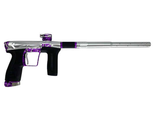 Used Planet Eclipse Project G Cs2 Paintball Gun Silver Purple Splash Paintball Gun from CPXBrosPaintball Buy/Sell/Trade Paintball Markers, New Paintball Guns, Paintball Hoppers, Paintball Masks, and Hormesis Headbands