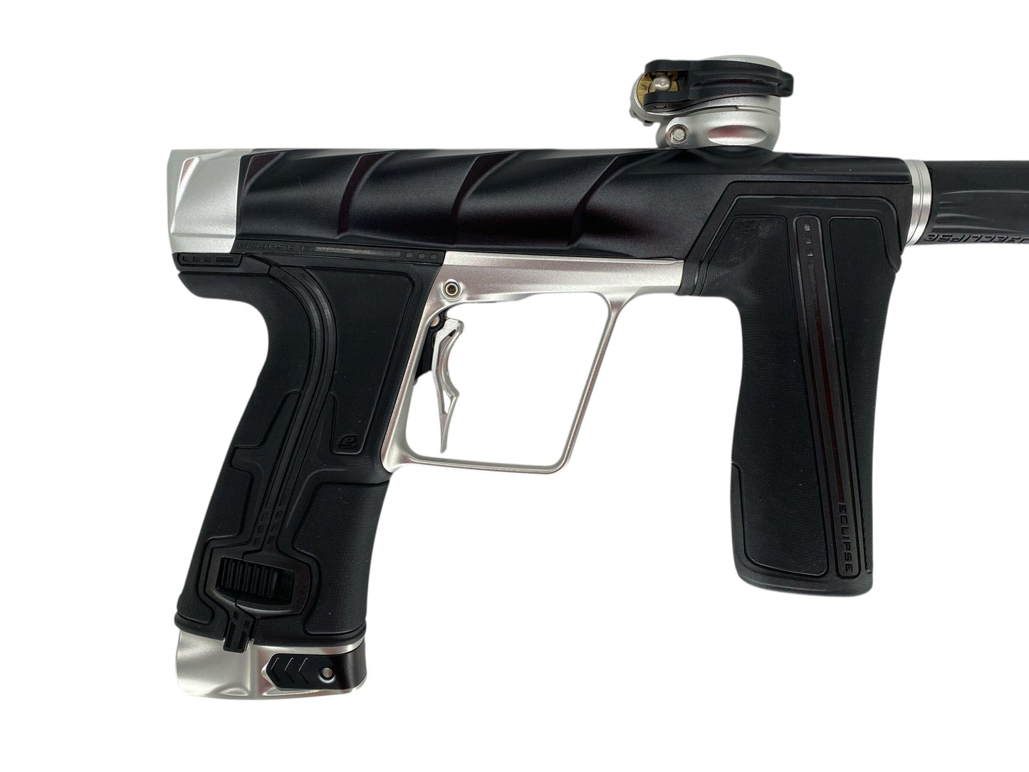 Used Planet Eclipse Project Scales Geo R5 Paintball Gun Black/Silver Paintball Gun from CPXBrosPaintball Buy/Sell/Trade Paintball Markers, New Paintball Guns, Paintball Hoppers, Paintball Masks, and Hormesis Headbands