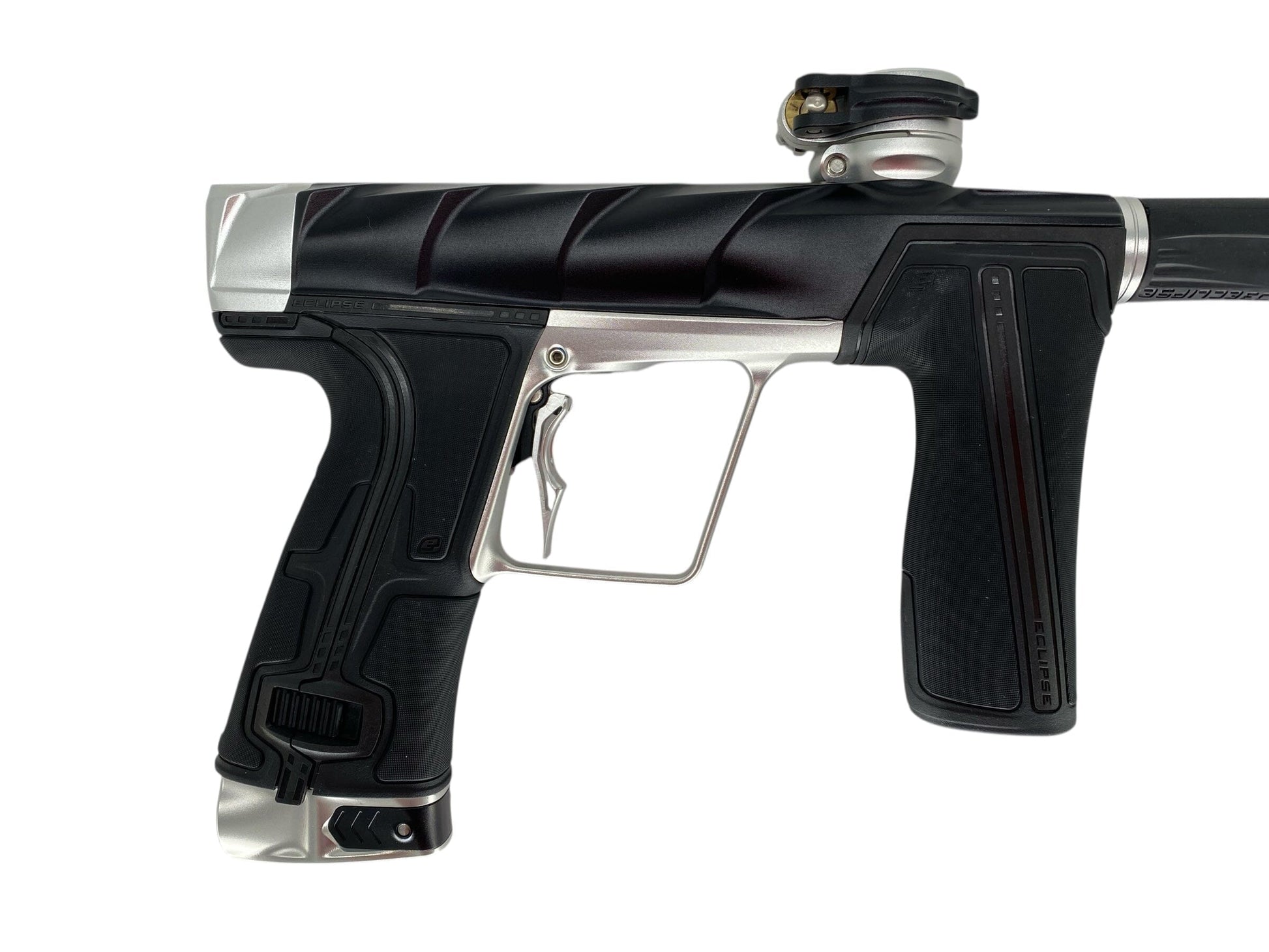 Used Planet Eclipse Project Scales Geo R5 Paintball Gun Black/Silver Paintball Gun from CPXBrosPaintball Buy/Sell/Trade Paintball Markers, New Paintball Guns, Paintball Hoppers, Paintball Masks, and Hormesis Headbands
