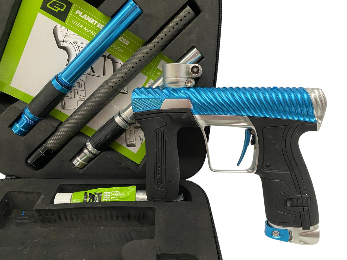 Used Planet Eclipse Twister CS2 Teal/Silver Paintball Gun Paintball Gun from CPXBrosPaintball Buy/Sell/Trade Paintball Markers, New Paintball Guns, Paintball Hoppers, Paintball Masks, and Hormesis Headbands