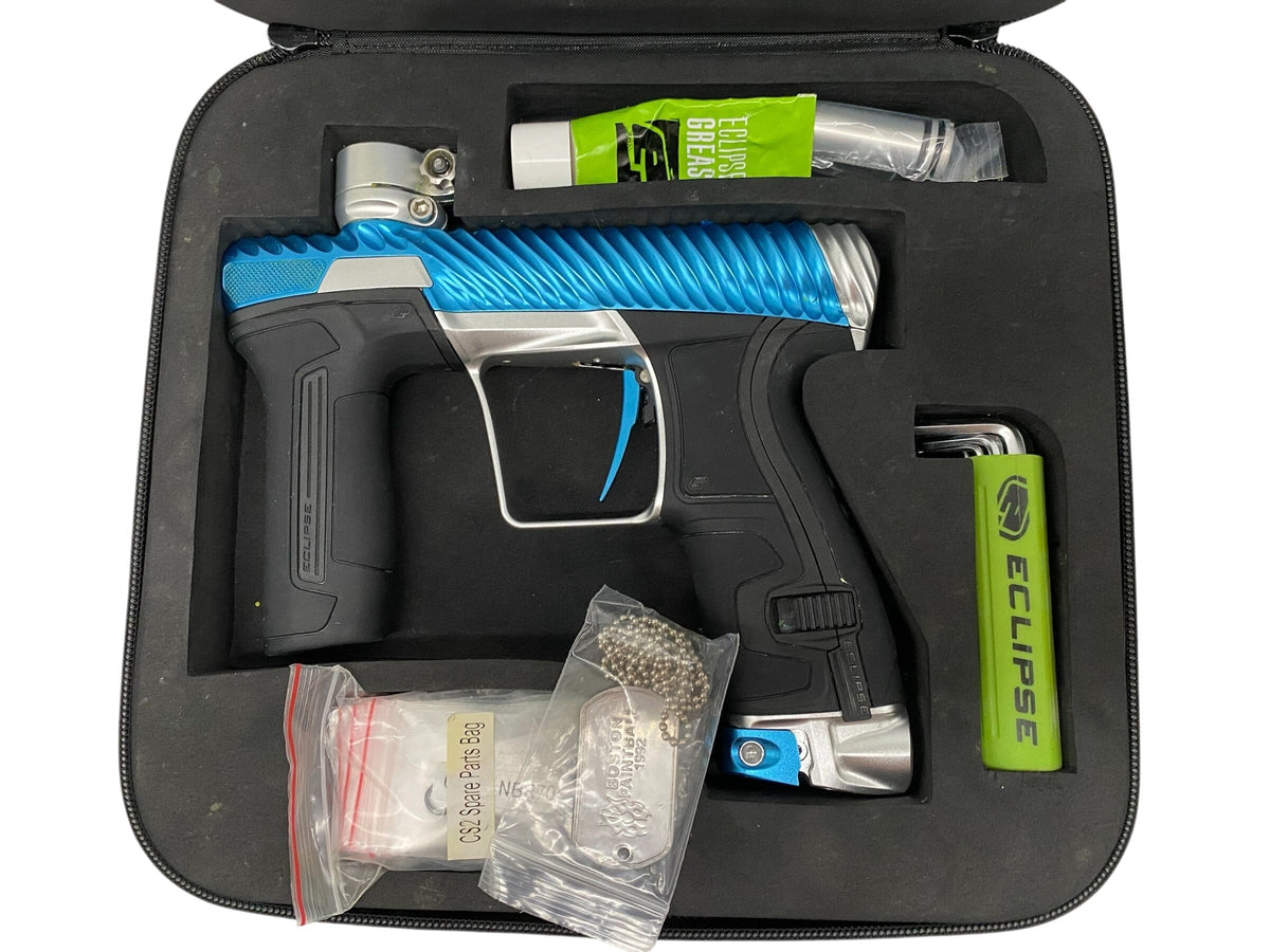 Used Planet Eclipse Twister CS2 Teal/Silver Paintball Gun Paintball Gun from CPXBrosPaintball Buy/Sell/Trade Paintball Markers, New Paintball Guns, Paintball Hoppers, Paintball Masks, and Hormesis Headbands