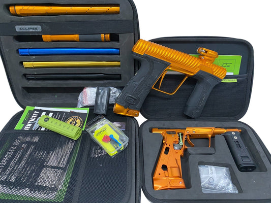 Used Planet Eclipse TWISTER CS3 Orange + Matching Mech Frame Paintball Gun Paintball Gun from CPXBrosPaintball Buy/Sell/Trade Paintball Markers, New Paintball Guns, Paintball Hoppers, Paintball Masks, and Hormesis Headbands