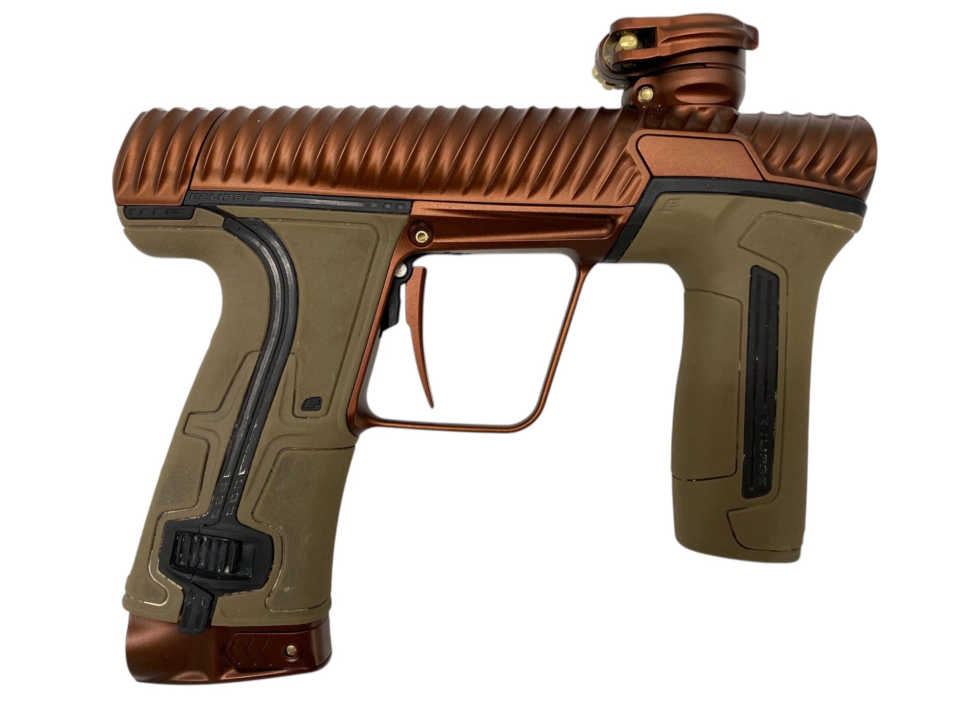 Used Planet Eclipse TWISTER Cs3 Paintball Gun Brown Paintball Gun from CPXBrosPaintball Buy/Sell/Trade Paintball Markers, New Paintball Guns, Paintball Hoppers, Paintball Masks, and Hormesis Headbands