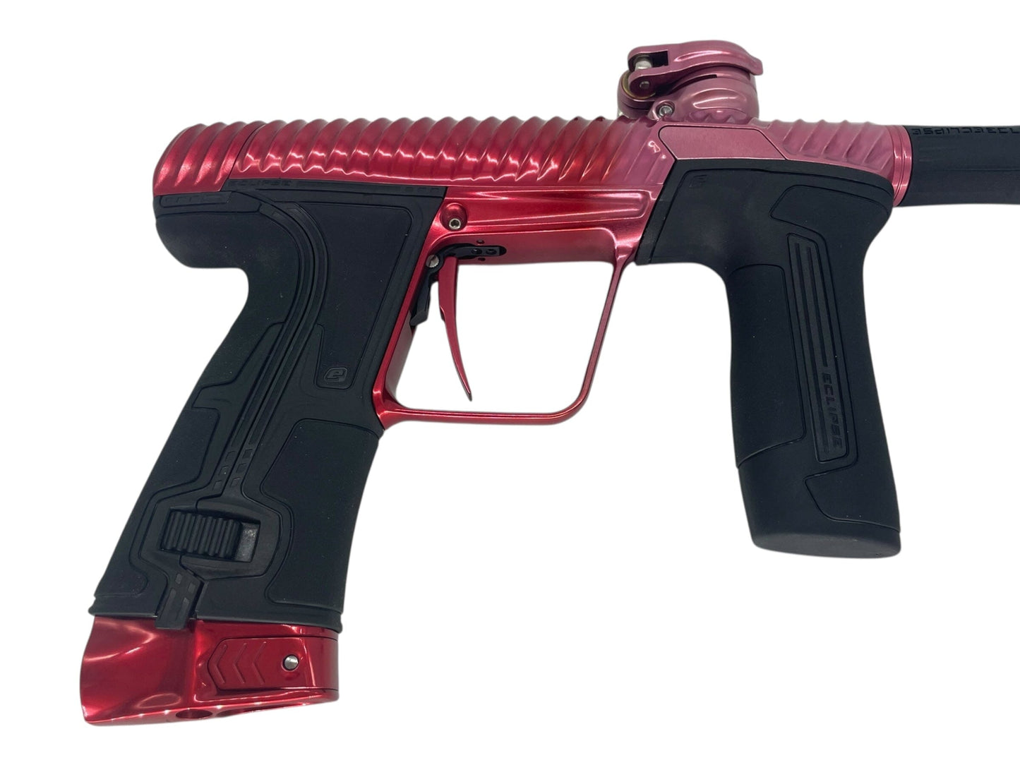 Used Planet Eclipse Twister Cs3 Paintball Gun Red/Pink/Silver Fade Paintball Gun from CPXBrosPaintball Buy/Sell/Trade Paintball Markers, New Paintball Guns, Paintball Hoppers, Paintball Masks, and Hormesis Headbands