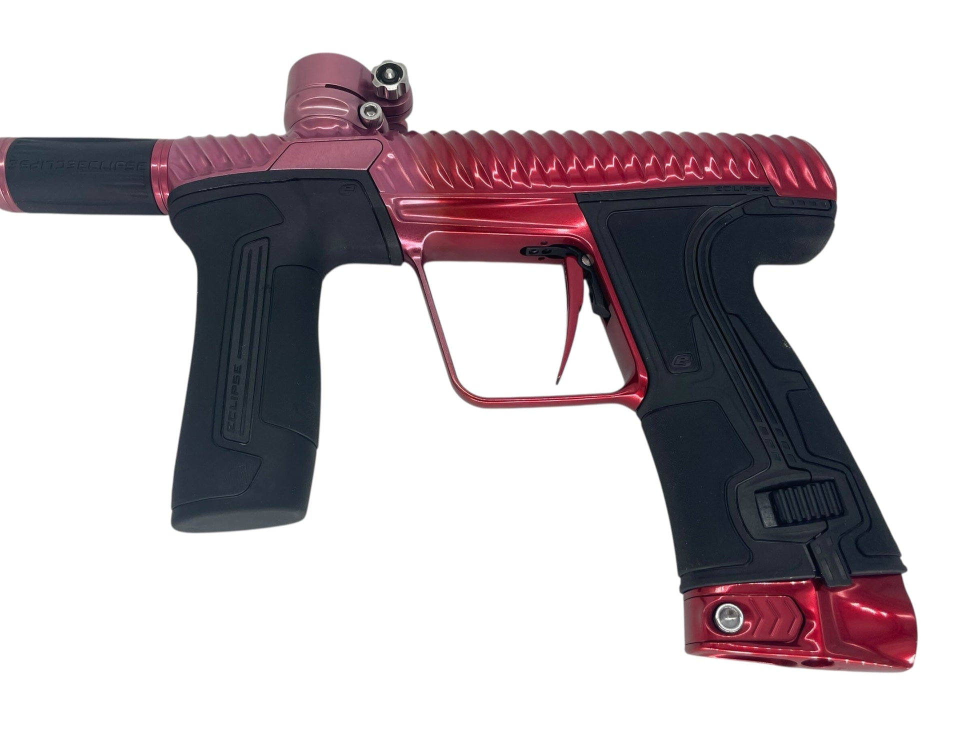Used Planet Eclipse Twister Cs3 Paintball Gun Red/Pink/Silver Fade Paintball Gun from CPXBrosPaintball Buy/Sell/Trade Paintball Markers, New Paintball Guns, Paintball Hoppers, Paintball Masks, and Hormesis Headbands