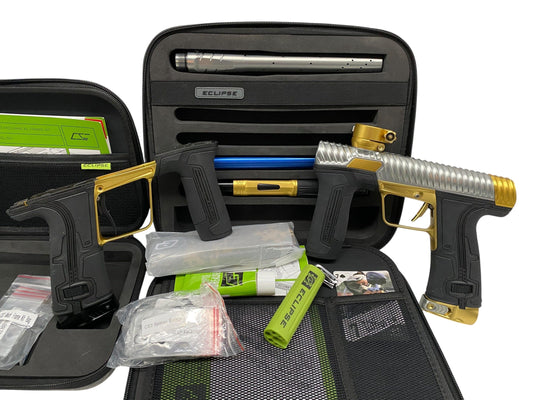 Used Planet Eclipse TWISTER CS3 Silver/Gold Paintball Gun with Mech Kit Paintball Gun from CPXBrosPaintball Buy/Sell/Trade Paintball Markers, New Paintball Guns, Paintball Hoppers, Paintball Masks, and Hormesis Headbands