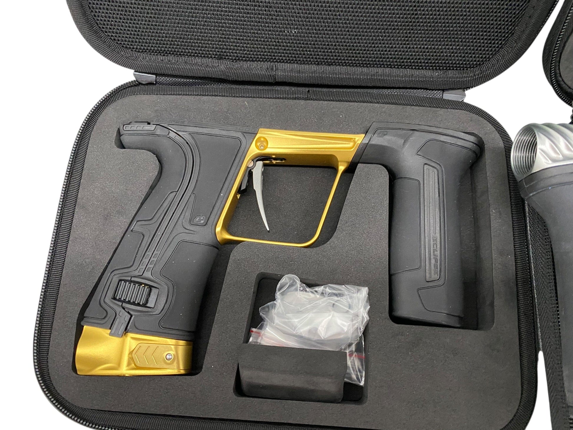 Used Planet Eclipse TWISTER CS3 Silver/Gold Paintball Gun with Mech Kit Paintball Gun from CPXBrosPaintball Buy/Sell/Trade Paintball Markers, New Paintball Guns, Paintball Hoppers, Paintball Masks, and Hormesis Headbands