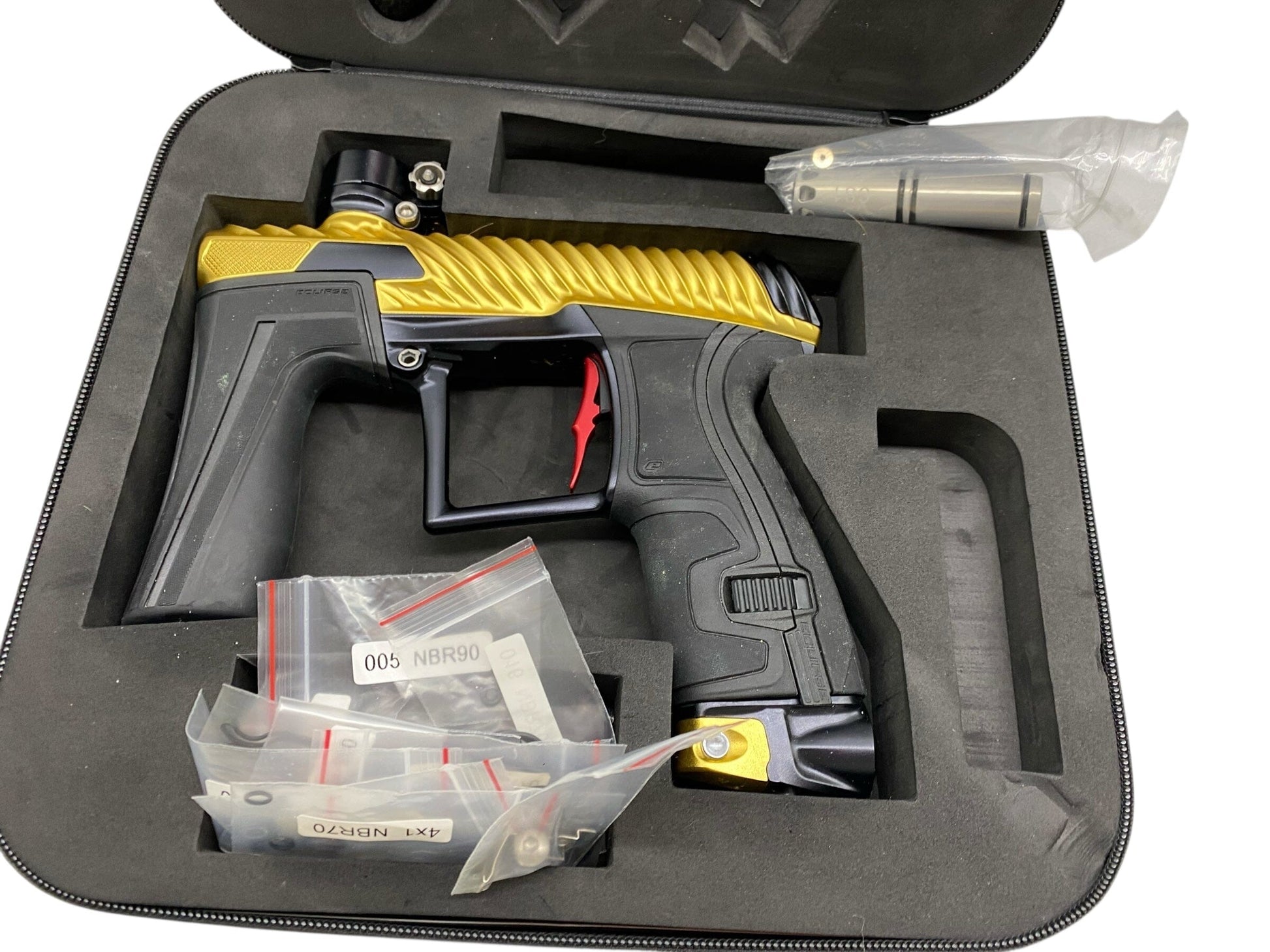 Used Planet Eclipse Twister Geo 4 Paintball Gun Gold/Black Paintball Gun from CPXBrosPaintball Buy/Sell/Trade Paintball Markers, New Paintball Guns, Paintball Hoppers, Paintball Masks, and Hormesis Headbands